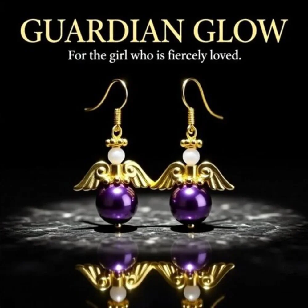 Saucy Angels! Lilac, Purple & Gold Angel Earrings! Pick your Favorite!